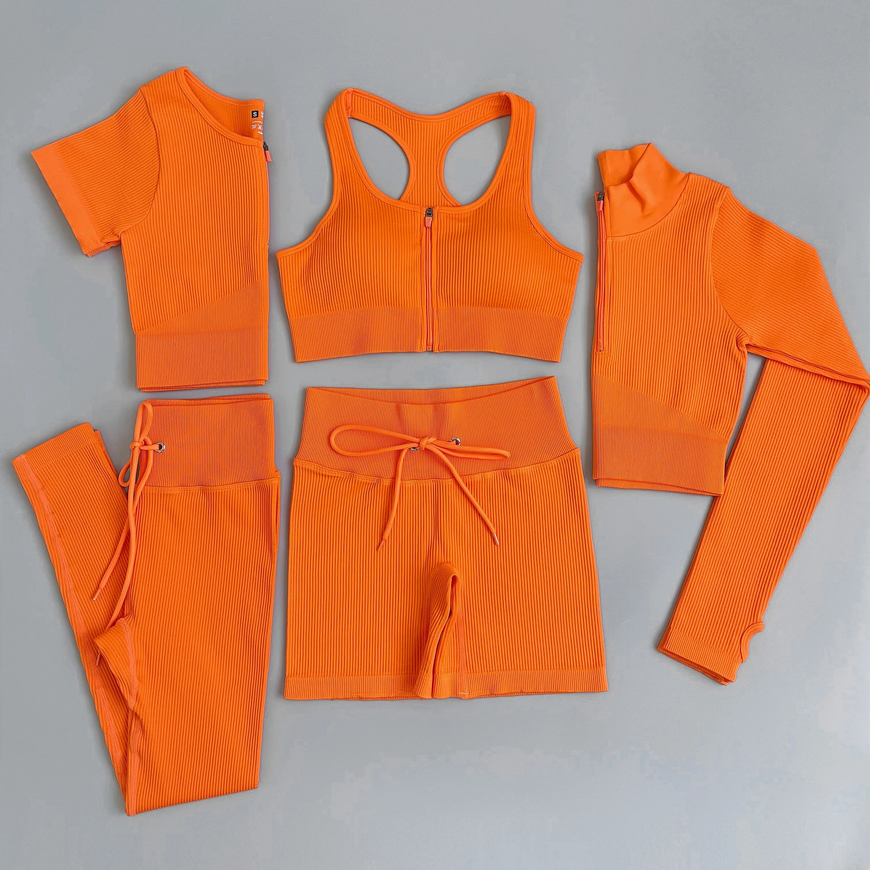 Conjunto Premium 2 / 5PC para Academia / Yoga / Corrida / Pilates