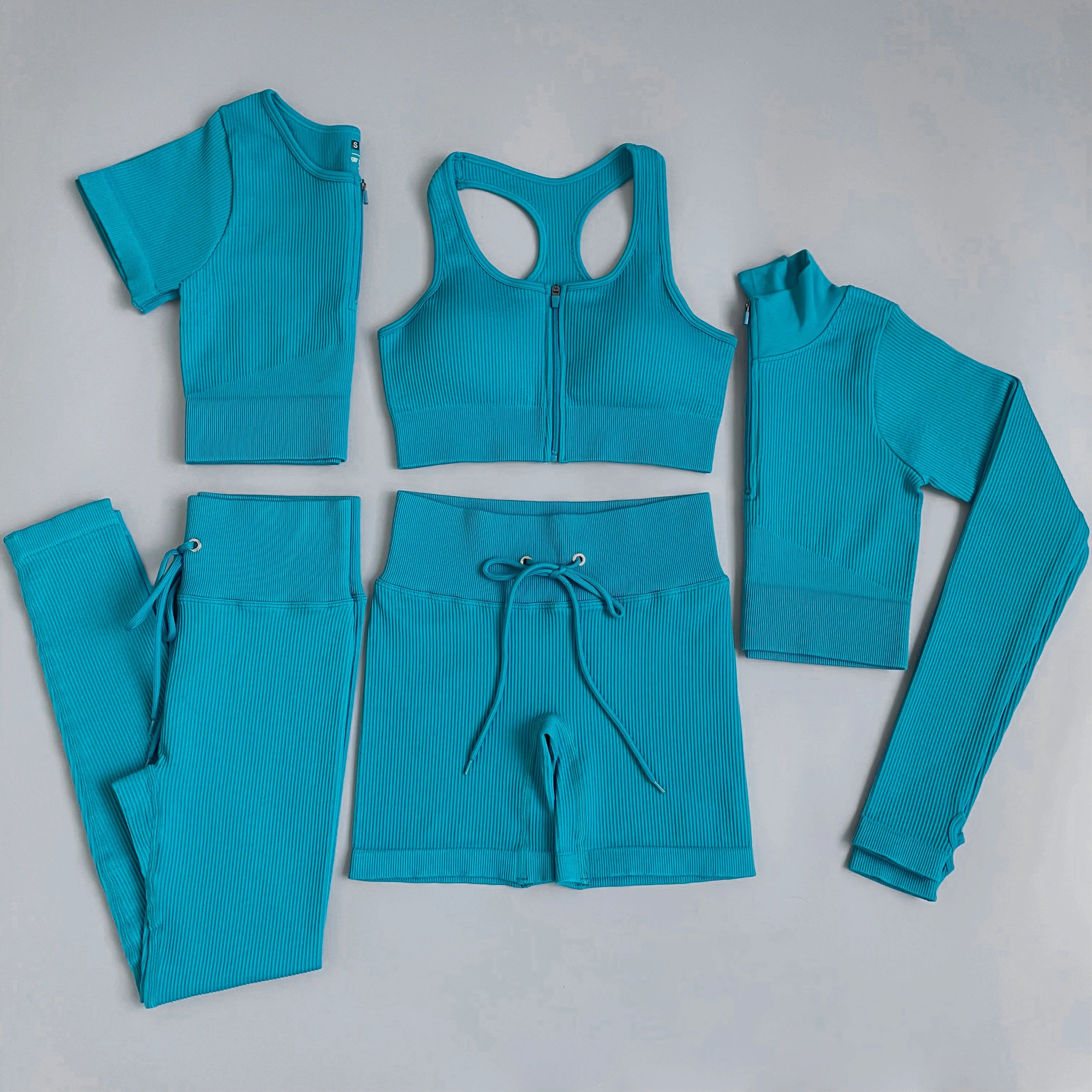 Conjunto Premium 2 / 5PC para Academia / Yoga / Corrida / Pilates