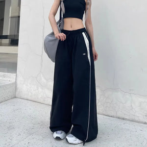 Women Casual Joggers Pants Fashion Streetwear Oversized Sports Wide Leg Pants Hip Hop Y2k Sweatpants High Waist Baggy Trousers