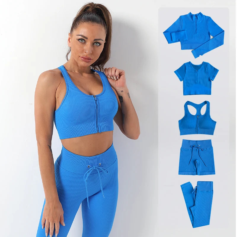 Conjunto Premium 2 / 5PC para Academia / Yoga / Corrida / Pilates