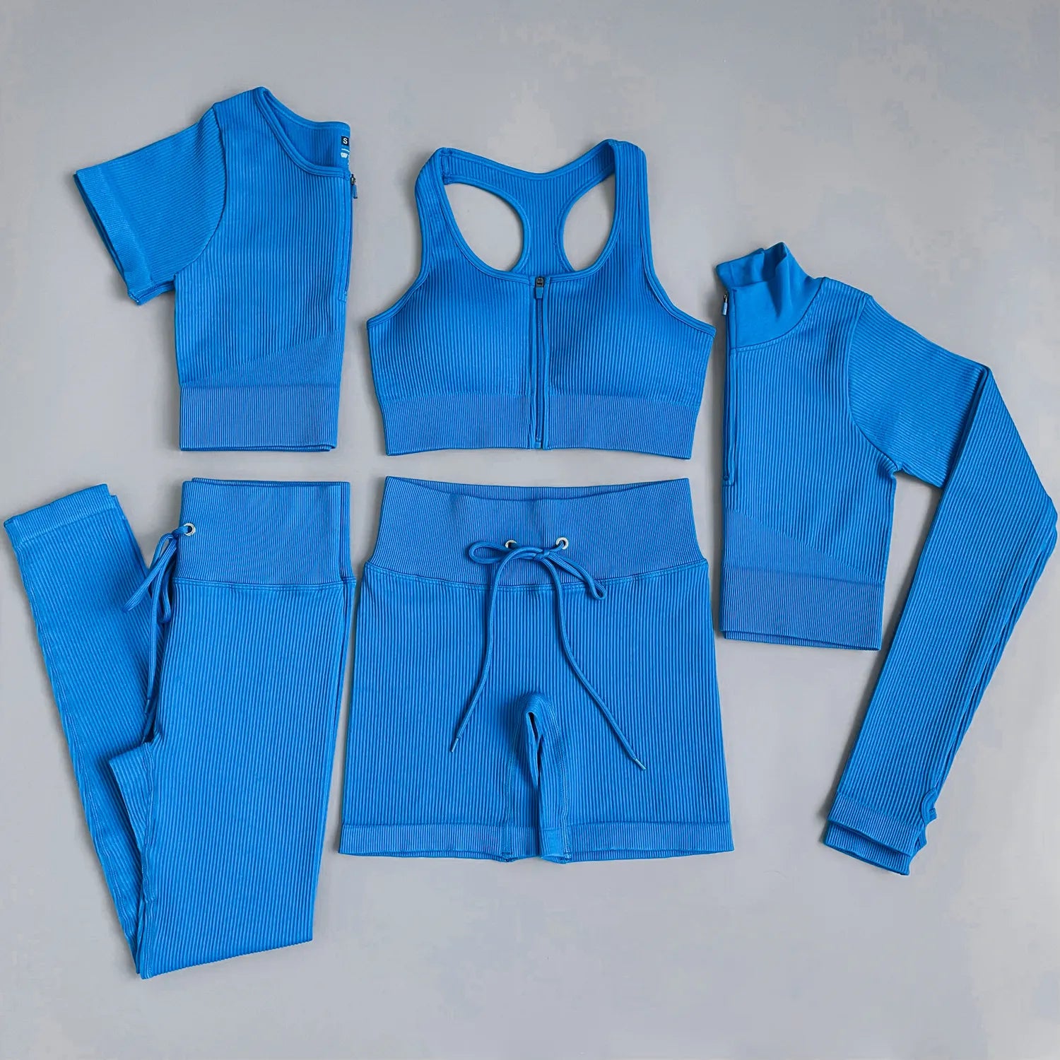 Conjunto Premium 2 / 5PC para Academia / Yoga / Corrida / Pilates