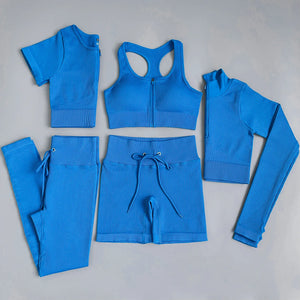 Conjunto Premium 2 / 5PC para Academia / Yoga / Corrida / Pilates