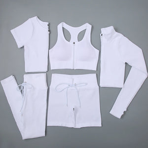 Conjunto Premium 2 / 5PC para Academia / Yoga / Corrida / Pilates