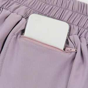 Elastic Workout High Waist Shorts Running Yoga Fake Women Athletic Shorts Quick Dry Fitness Breathable Shorts